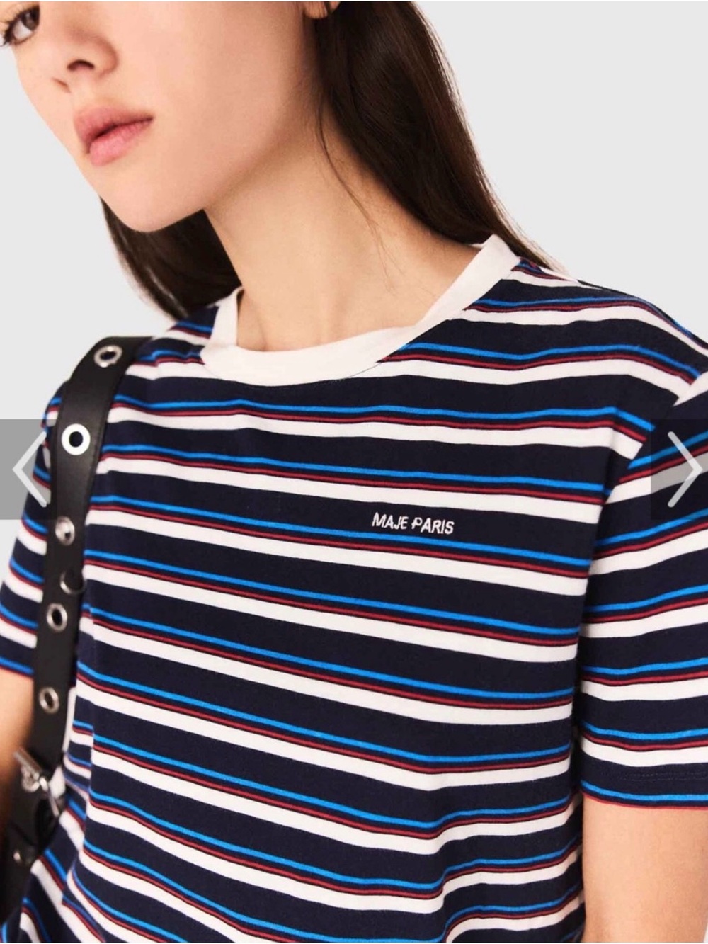 Navy Striped Crewneck Tee